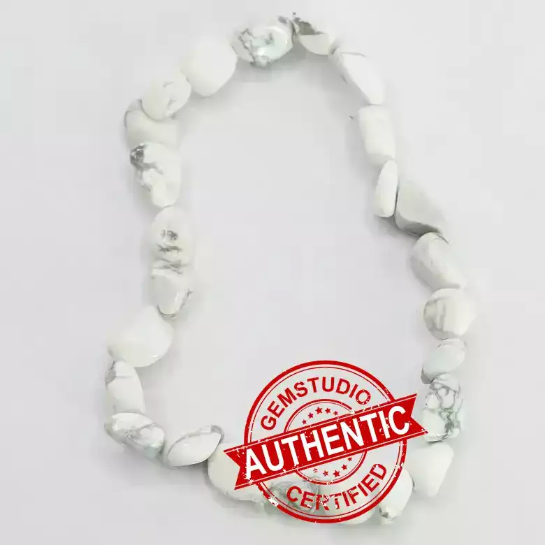 Howlite Tumble Bracelet - For Spiritual Connection & Insight - Image 4
