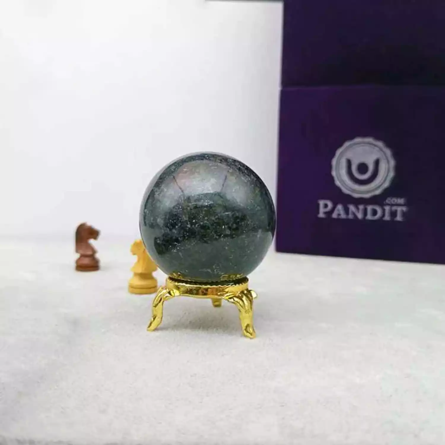 Indigo Gabbro Crystal Ball - For Deep Meditation Practices - Image 5