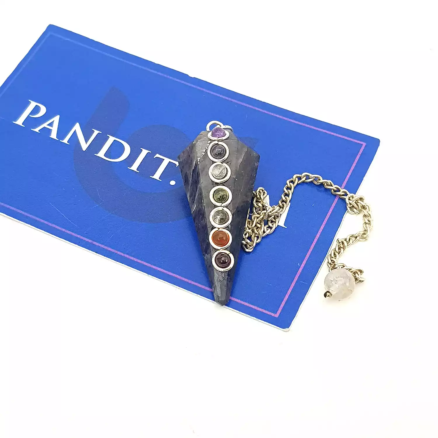 Iolite 7 Chakra Dowsing Pendulum - For Consciousness & Growth - Image 3