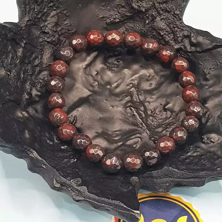 Iron Tiger Eye Diamond Cut Bracelet - For Strength & Focus - Image 4
