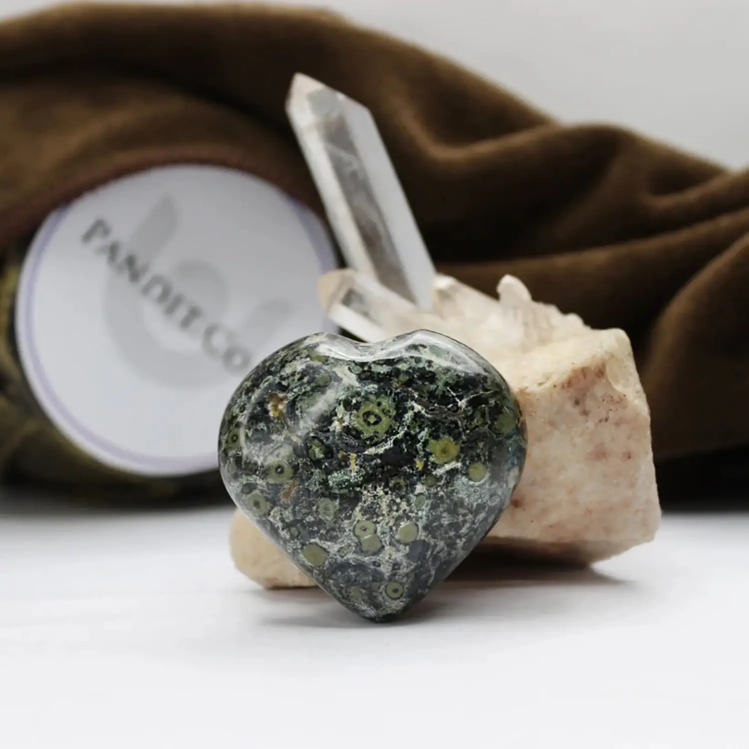 Kambaba Jasper Healing Crystal Heart Stone - For Holy Vibes