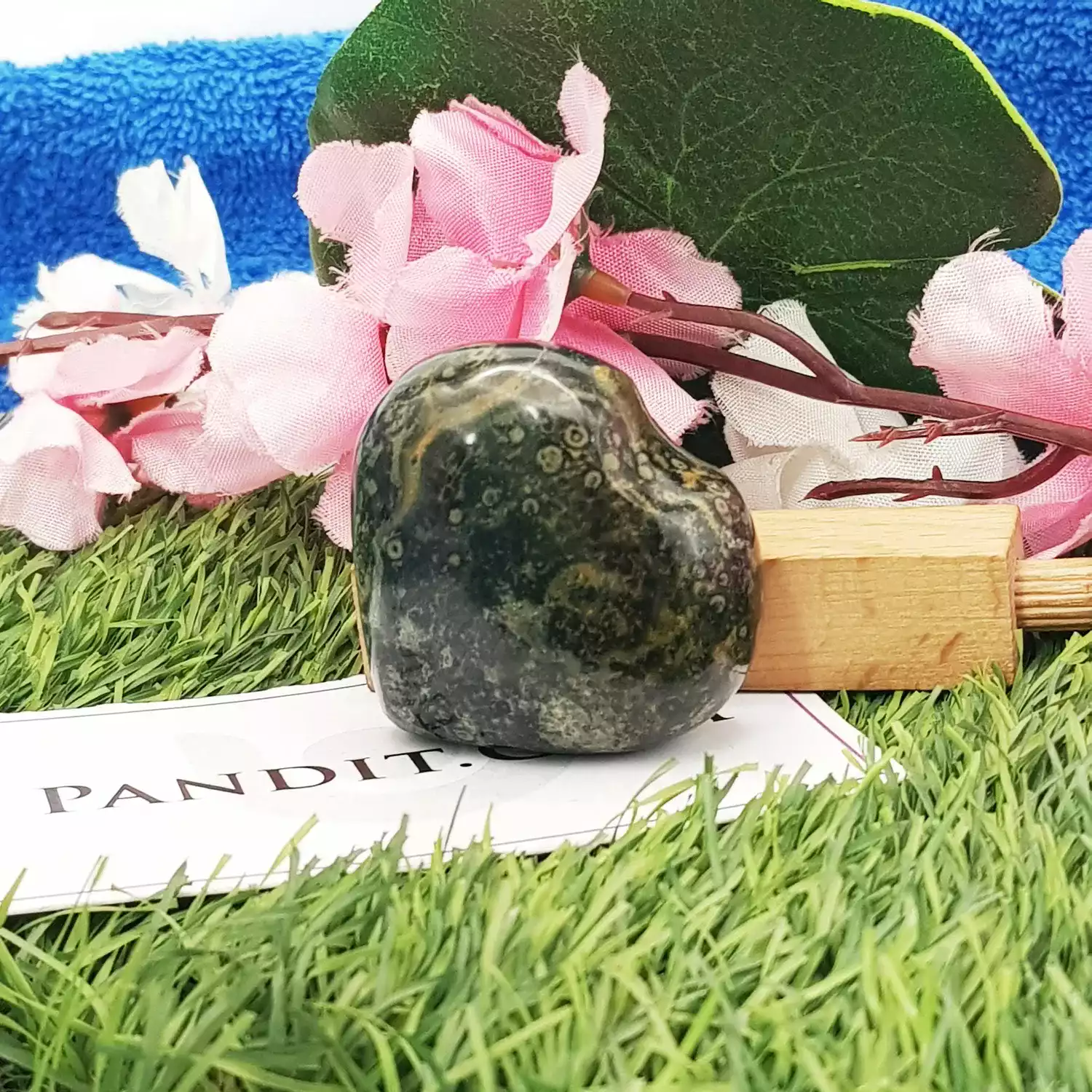 Kambaba Jasper Healing Crystal Heart Stone - For Holy Vibes - Image 3