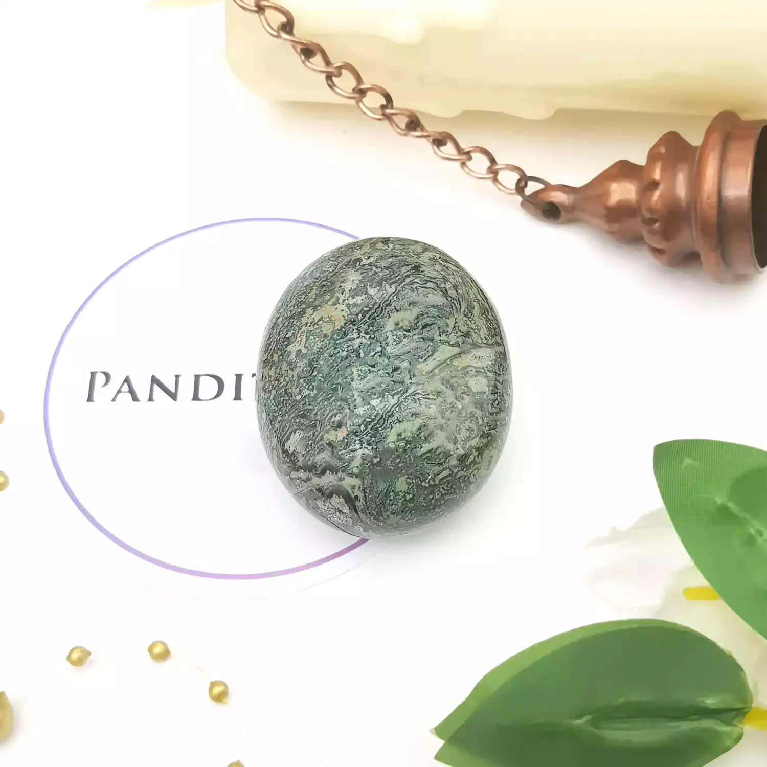 Kambaba Jasper Healing Crystal Palm Stone - Image 2