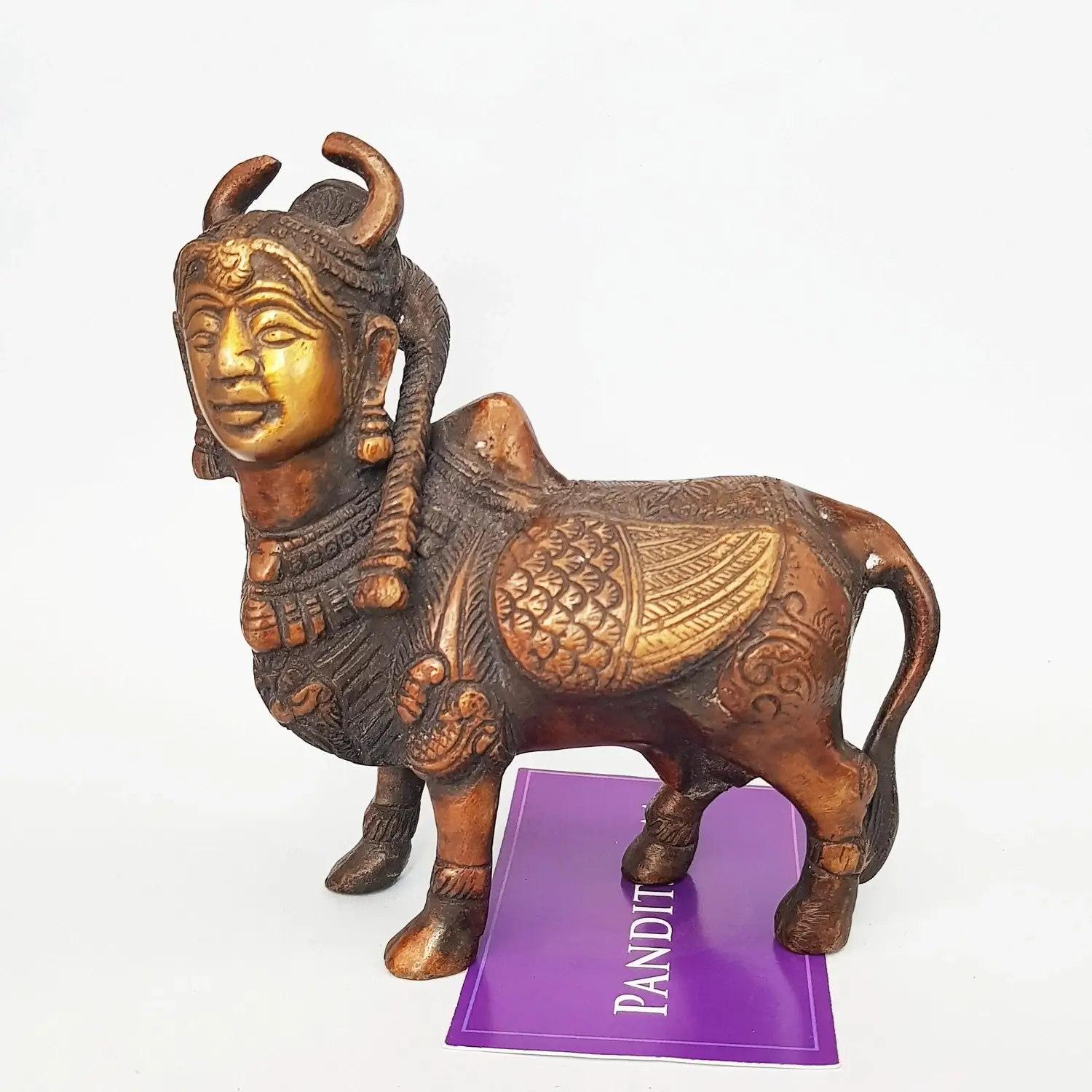 Kamdhenu Cow Brass Idol - Image 3