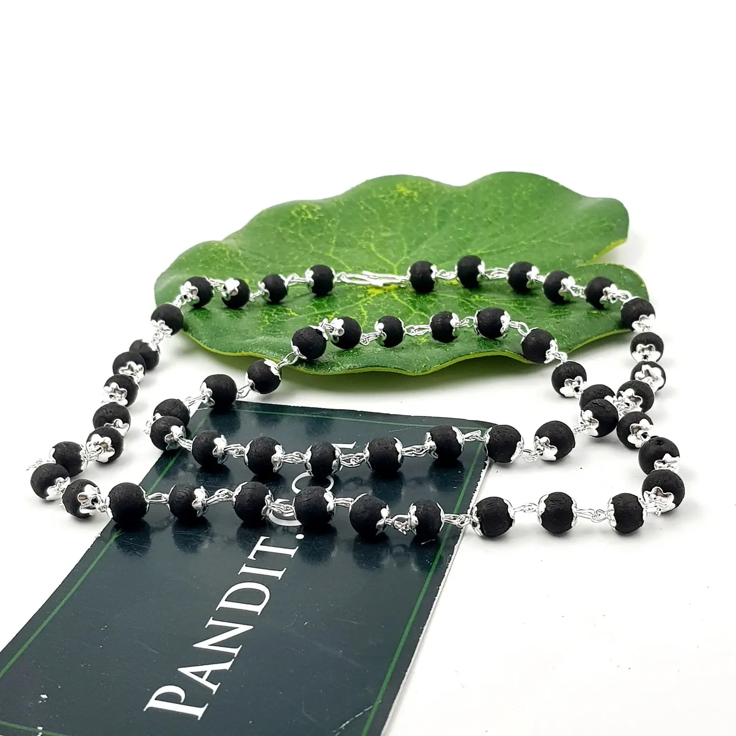 Karungali Mala with Silver Capping - Image 2