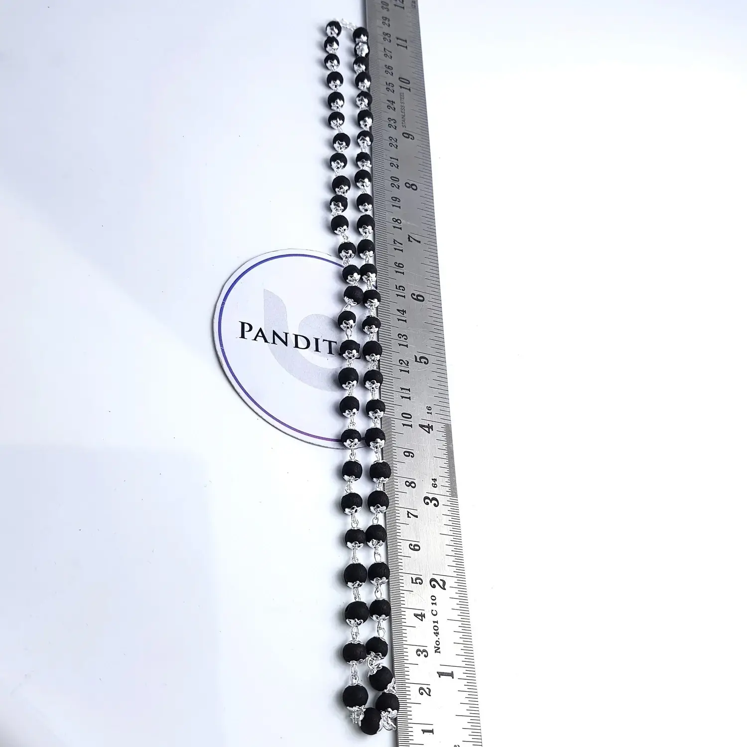 Karungali Mala with Silver Capping - Image 7