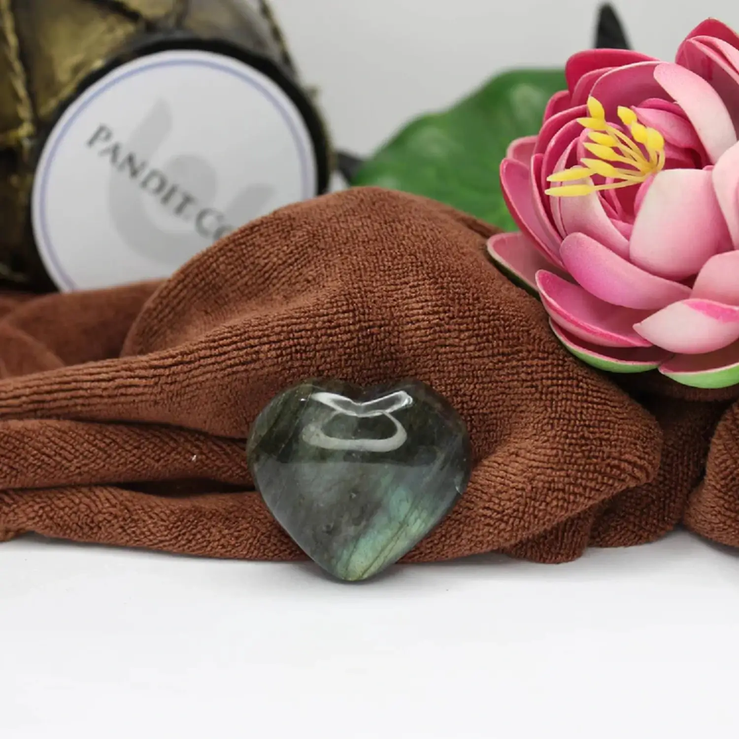 Labradorite Healing Crystal Heart Stone - To enhance Intuition - Image 2