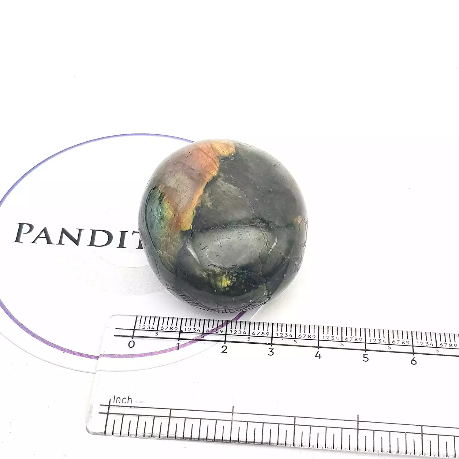 Labradorite Healing Crystal Palm Stone - Image 6