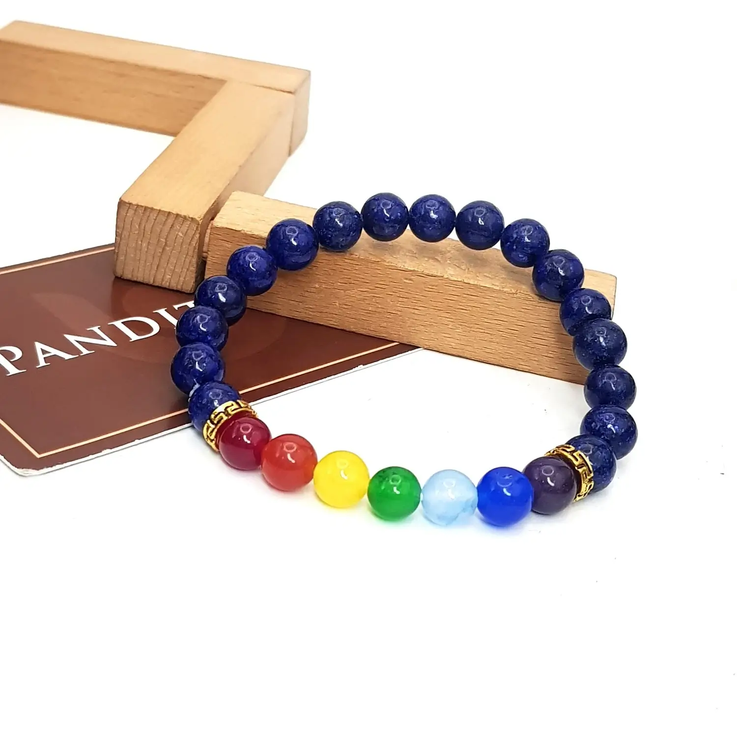 Lapis 7 Chakra Bracelet - For Intelligence And Easy Success - Image 2