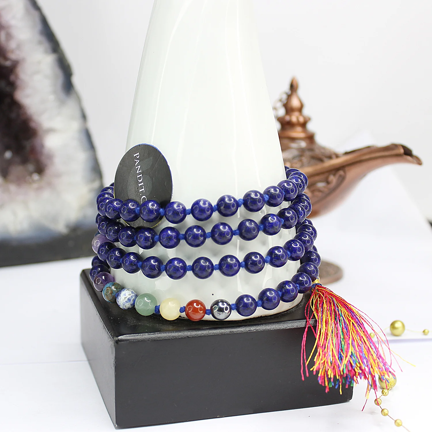 Lapis Lazuli 7 Chakra Mala - To Remove Struggle & Give Luxury