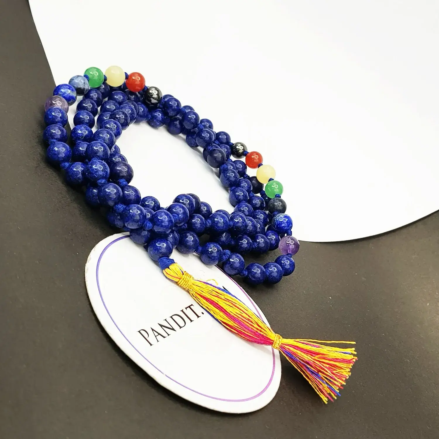 Lapis Lazuli 7 Chakra Mala - To Remove Struggle & Give Luxury - Image 3