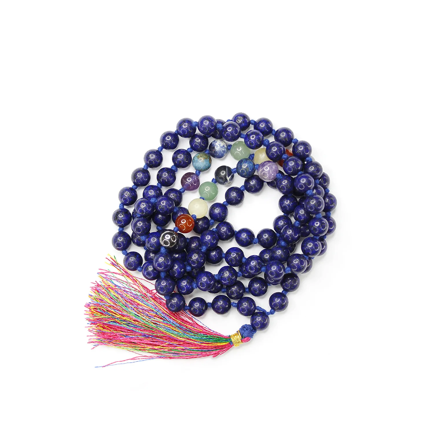 Lapis Lazuli 7 Chakra Mala - To Remove Struggle & Give Luxury - Image 4