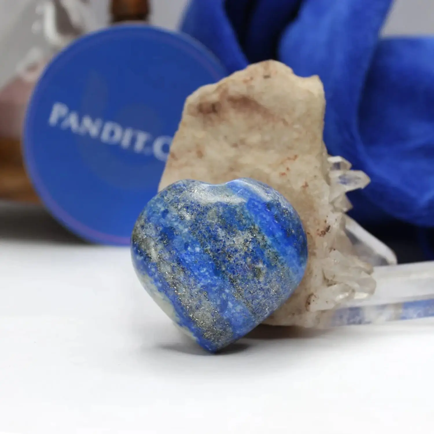 Lapis Lazuli Healing Crystal Heart Stone - For Mental Clarity