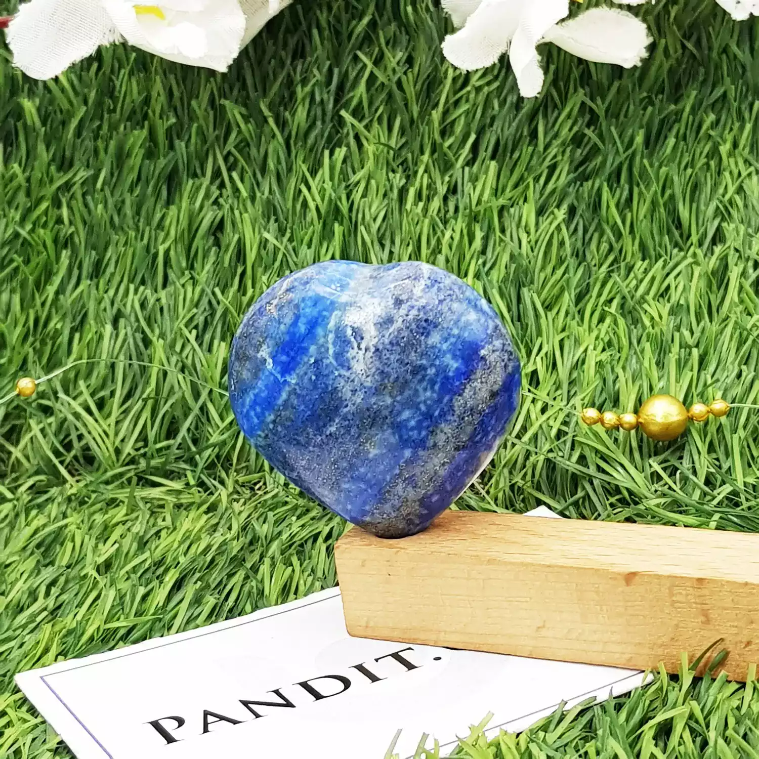 Lapis Lazuli Healing Crystal Heart Stone - For Mental Clarity - Image 2