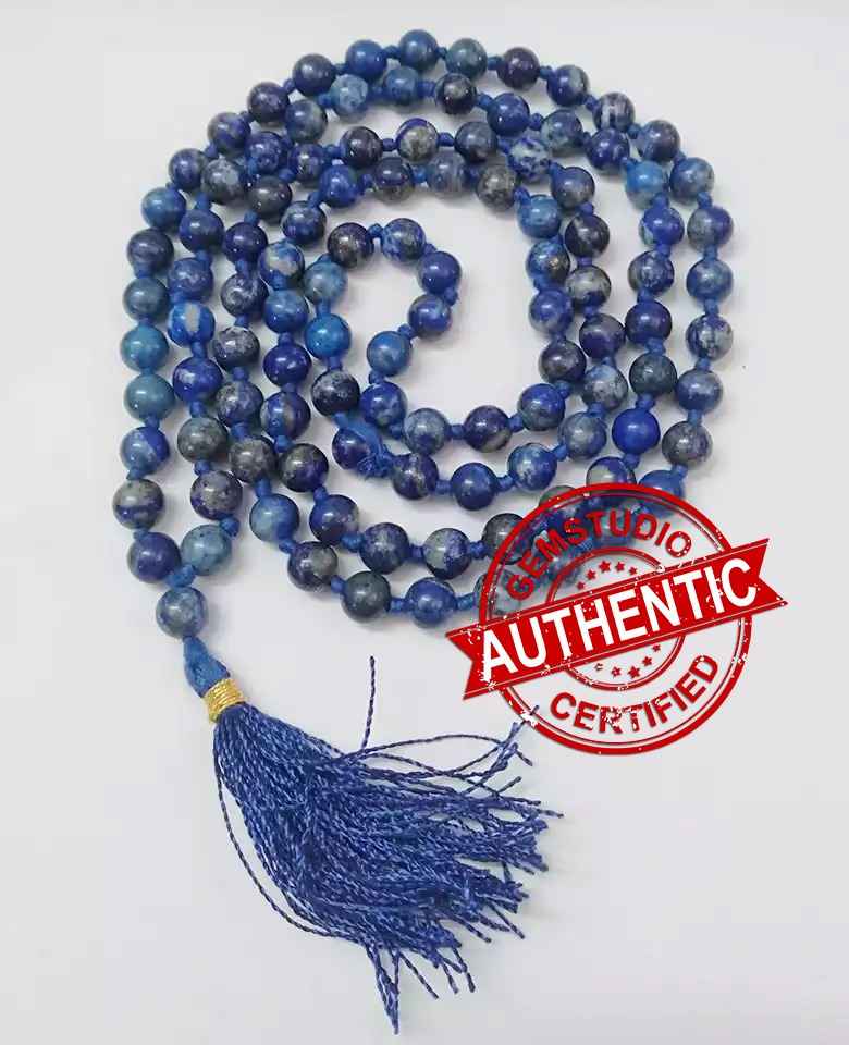 Lapis Lazuli Mala - To Accumulate Wealth & Success - Image 8