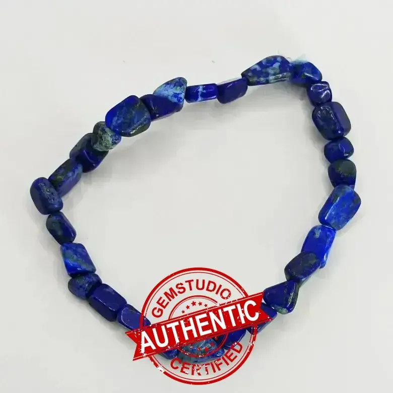 Lapis Lazuli Tumble Bracelet - For Personal Growth & Victory - Image 4