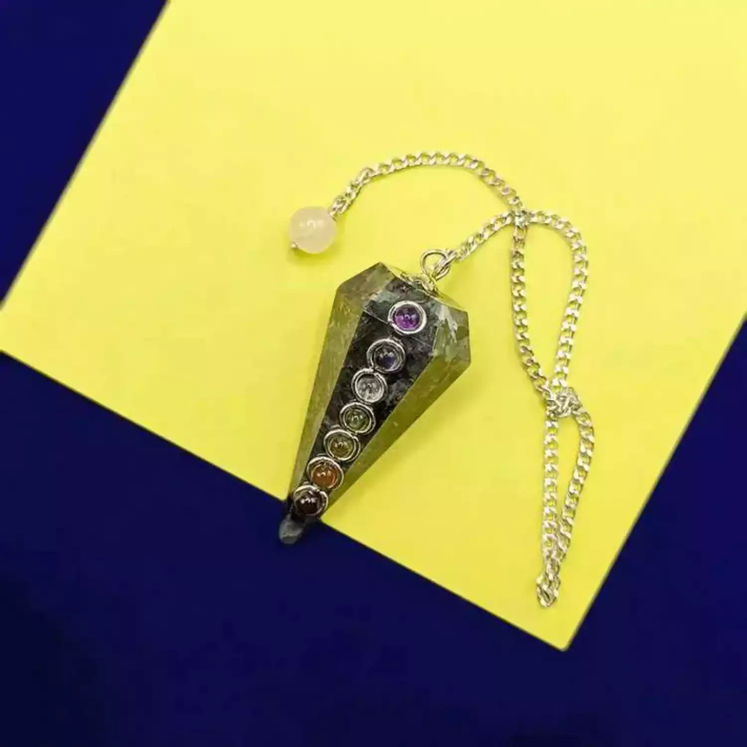 Larvikite 7 Chakra Dowsing Pendulum - For Divine Protection - Image 4