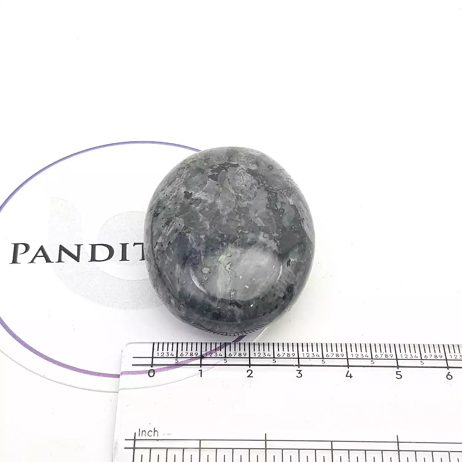 Larvikite Healing Crystal Palm Stone - Image 6