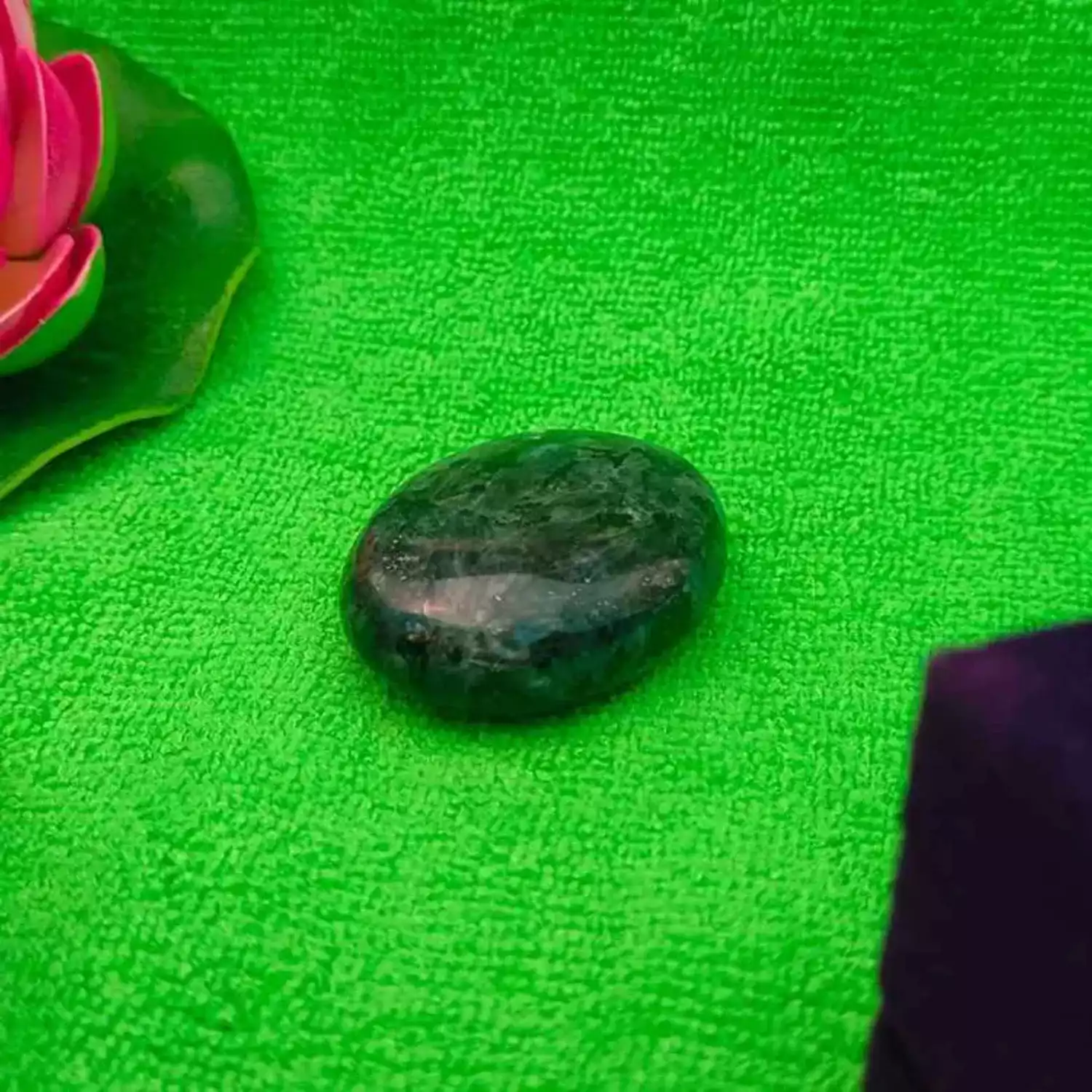 Larvikite Healing Crystal Palm Stone - Image 7