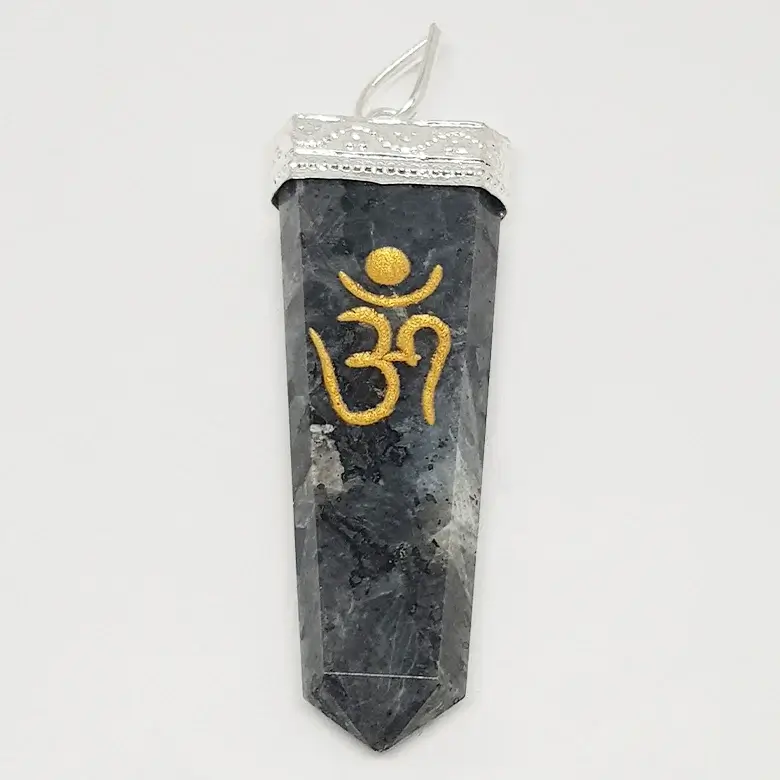 Larvikite Om Pencil Pendant - Image 4