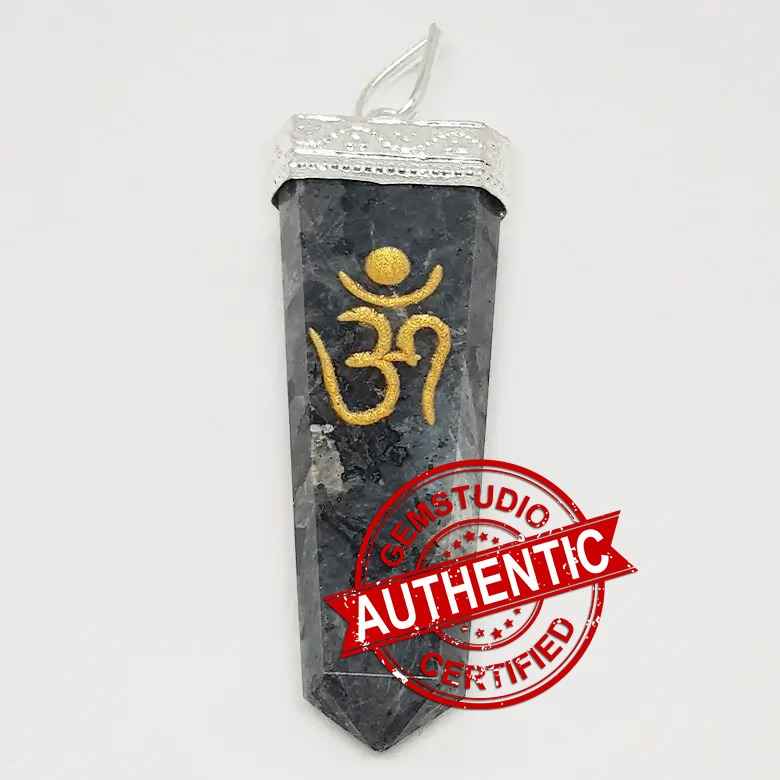 Larvikite Om Pencil Pendant - Image 5