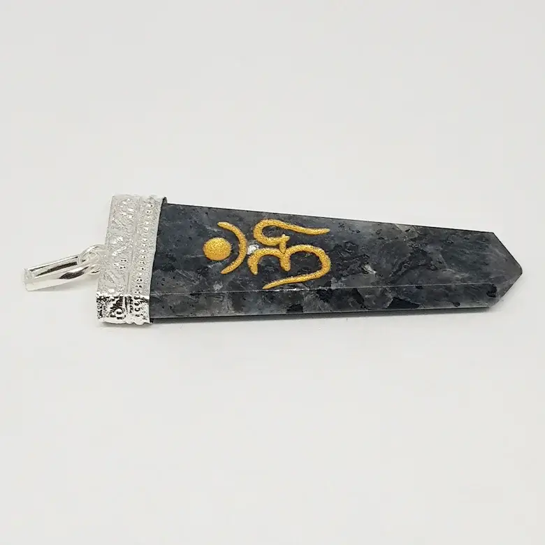 Larvikite Om Pencil Pendant - Image 6