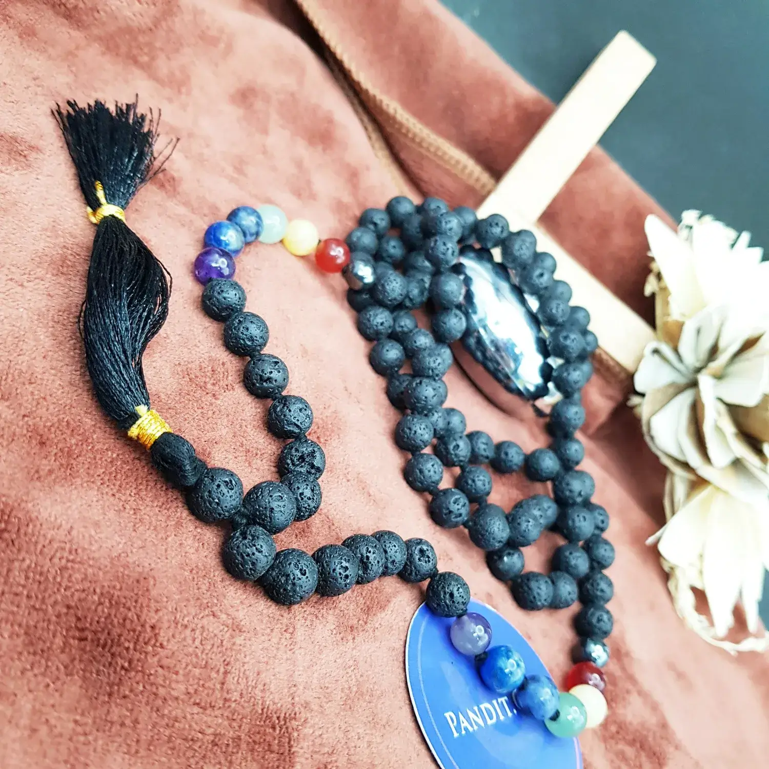 Lava 7 Chakra Mala - For Career Stability and Protection - Image 2
