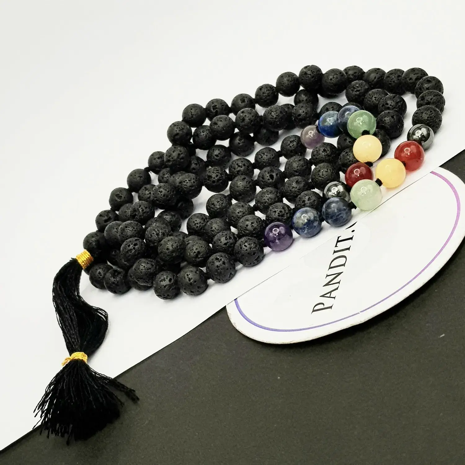 Lava 7 Chakra Mala - For Career Stability and Protection - Image 3