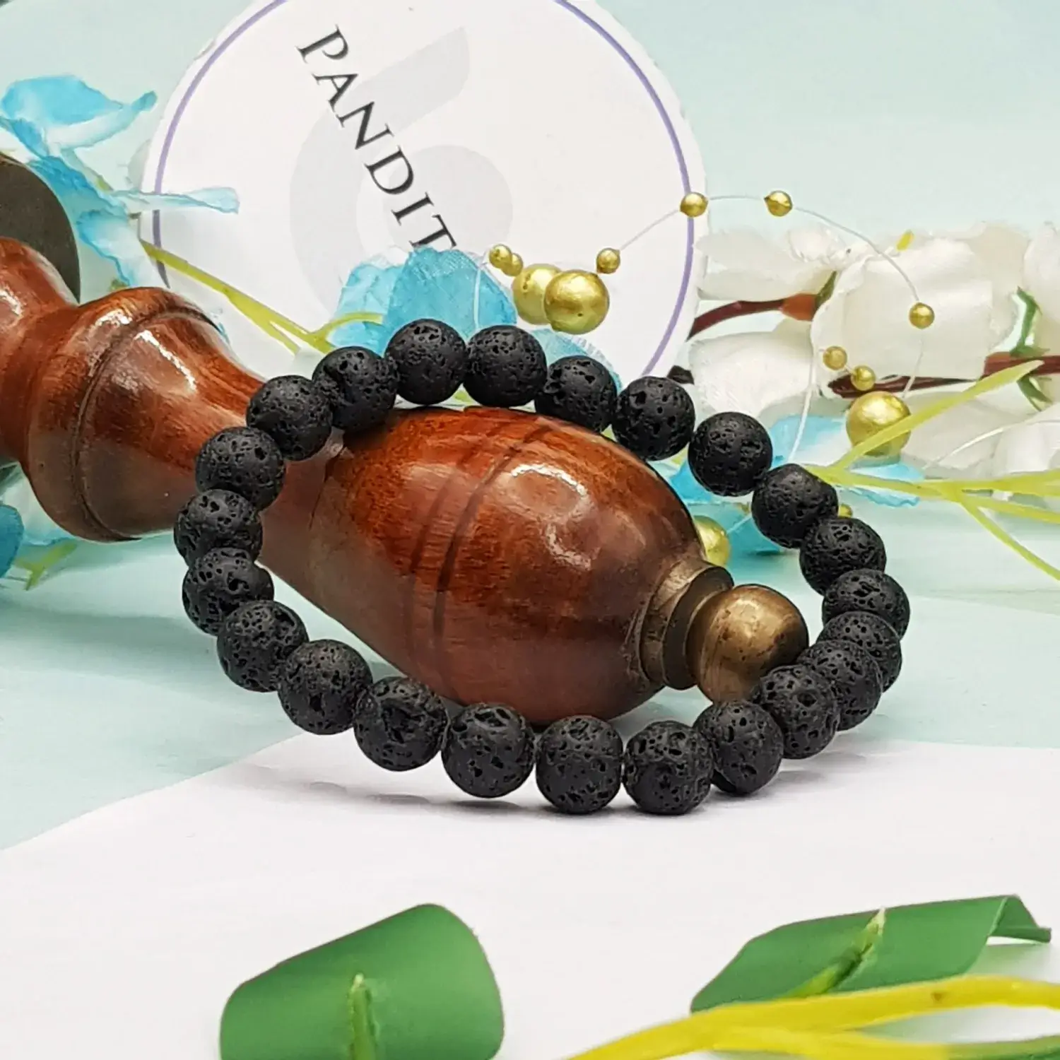Lava Stone Bracelet - To Control Anger and Lethargy - Image 2