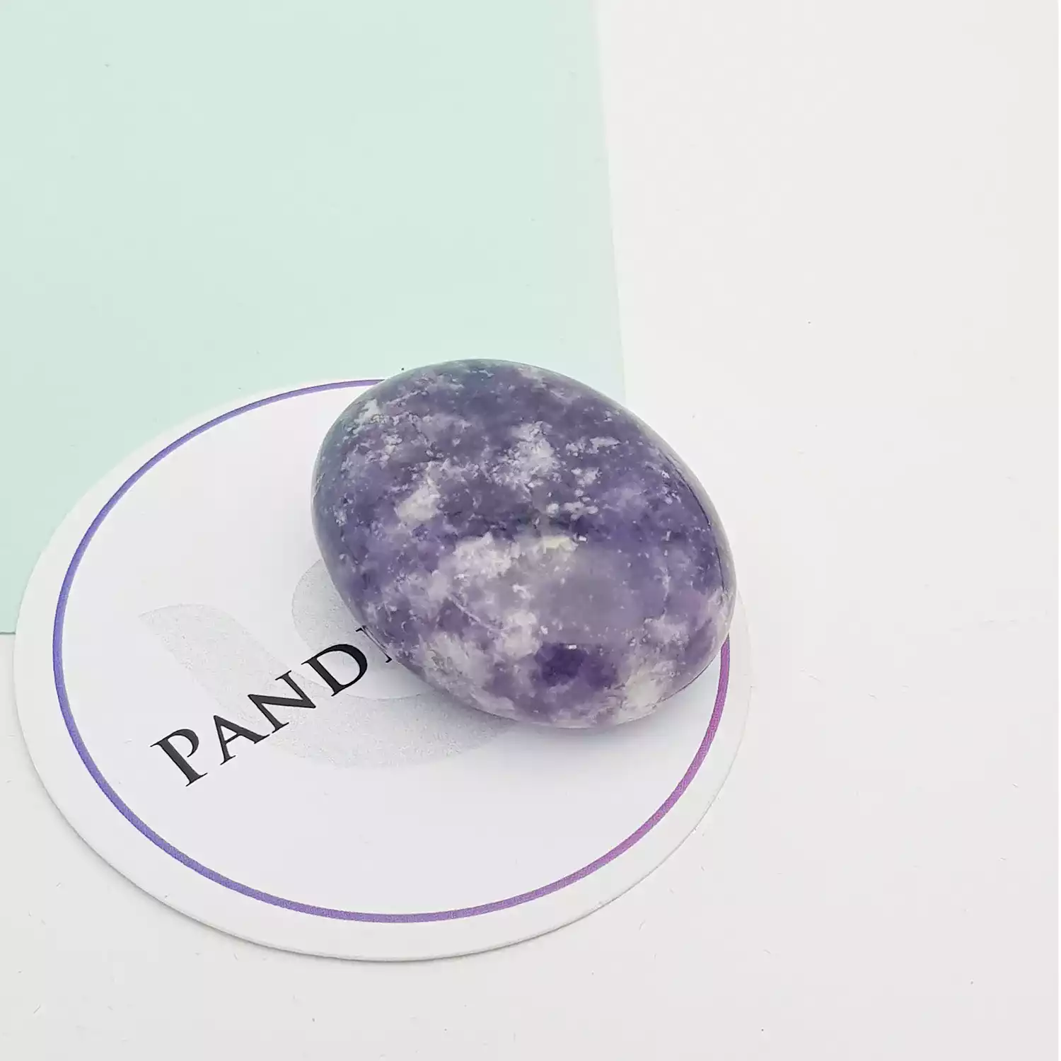 Lepidolite Healing Crystal Palm Stone - Image 4
