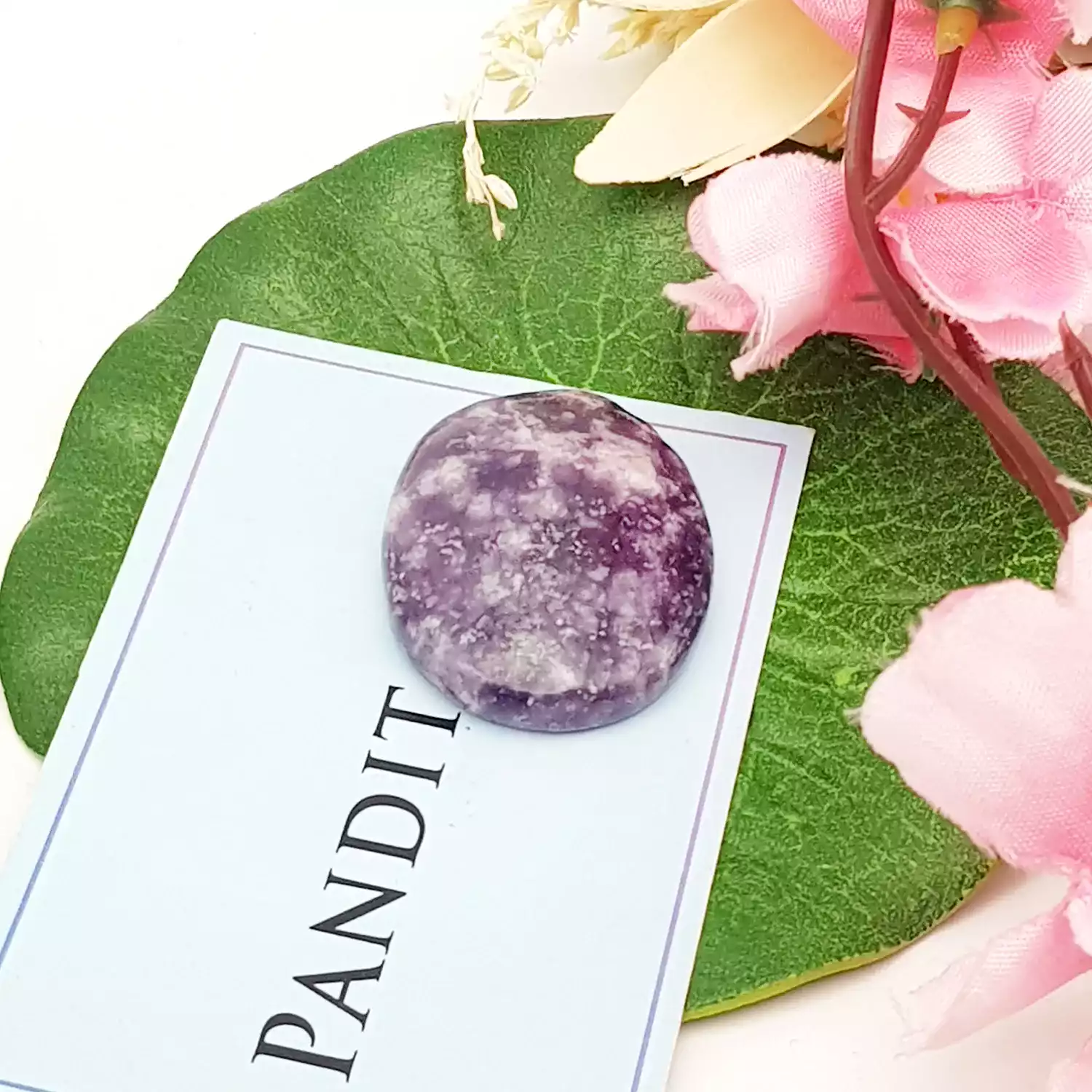 Lepidolite Worry Stone - To Soothe Anxiety & Nervousness - Image 2