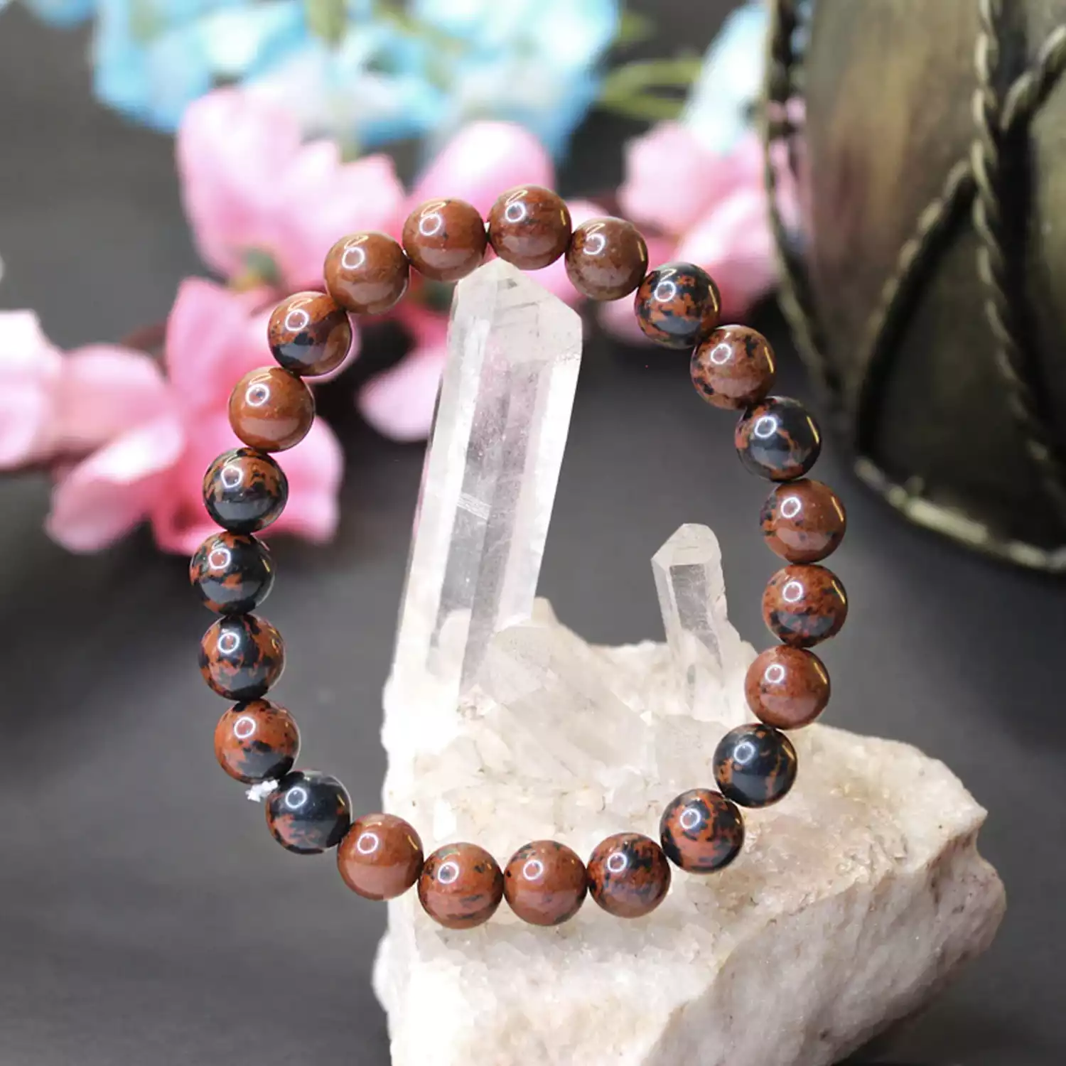 Mahogany Obsidian Bracelet - For Success and Growth - Image 2