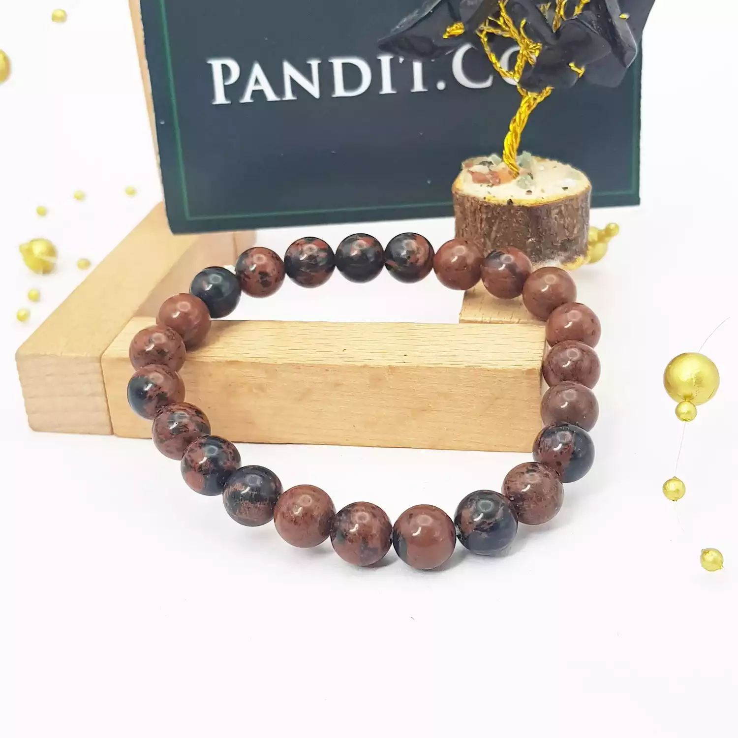 Mahogany Obsidian Bracelet - For Success and Growth - Image 3