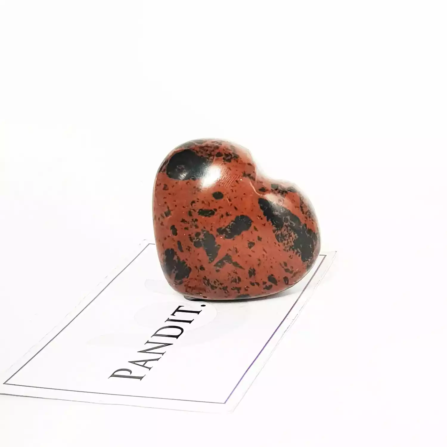Mahogany Obsidian Healing Crystal Heart Stone - For Protection - Image 4