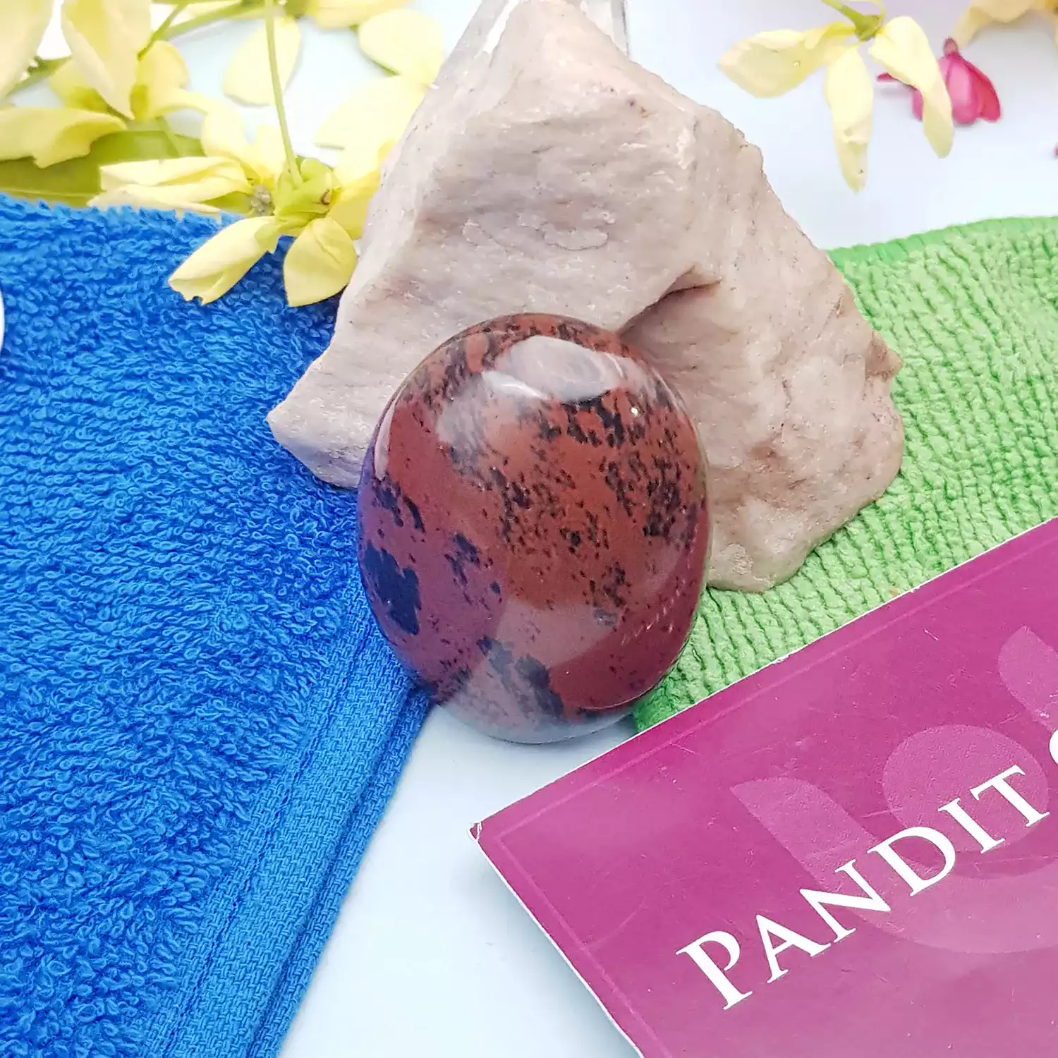 Mahogany Obsidian Healing Crystal Palm Stone - Image 2