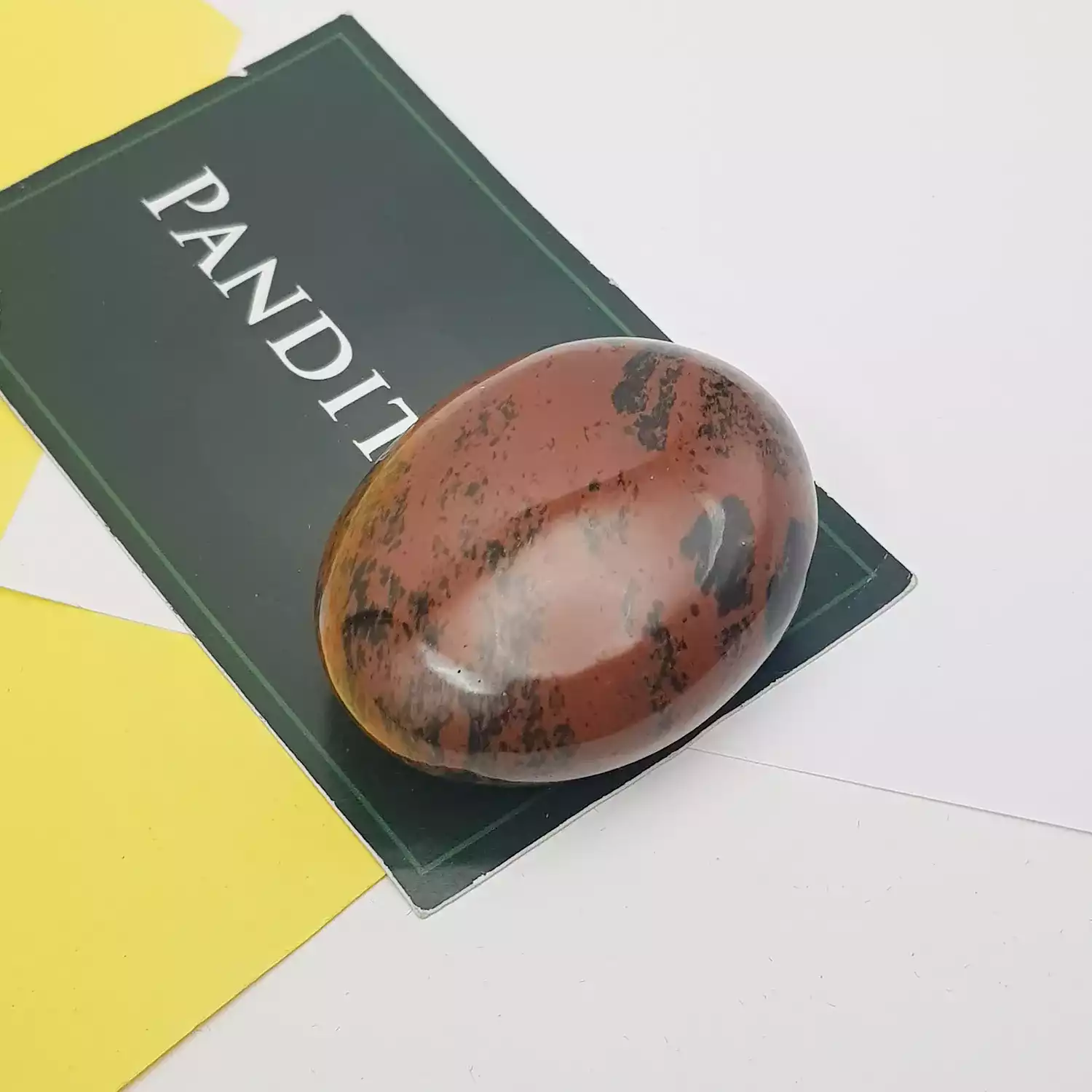 Mahogany Obsidian Healing Crystal Palm Stone - Image 3