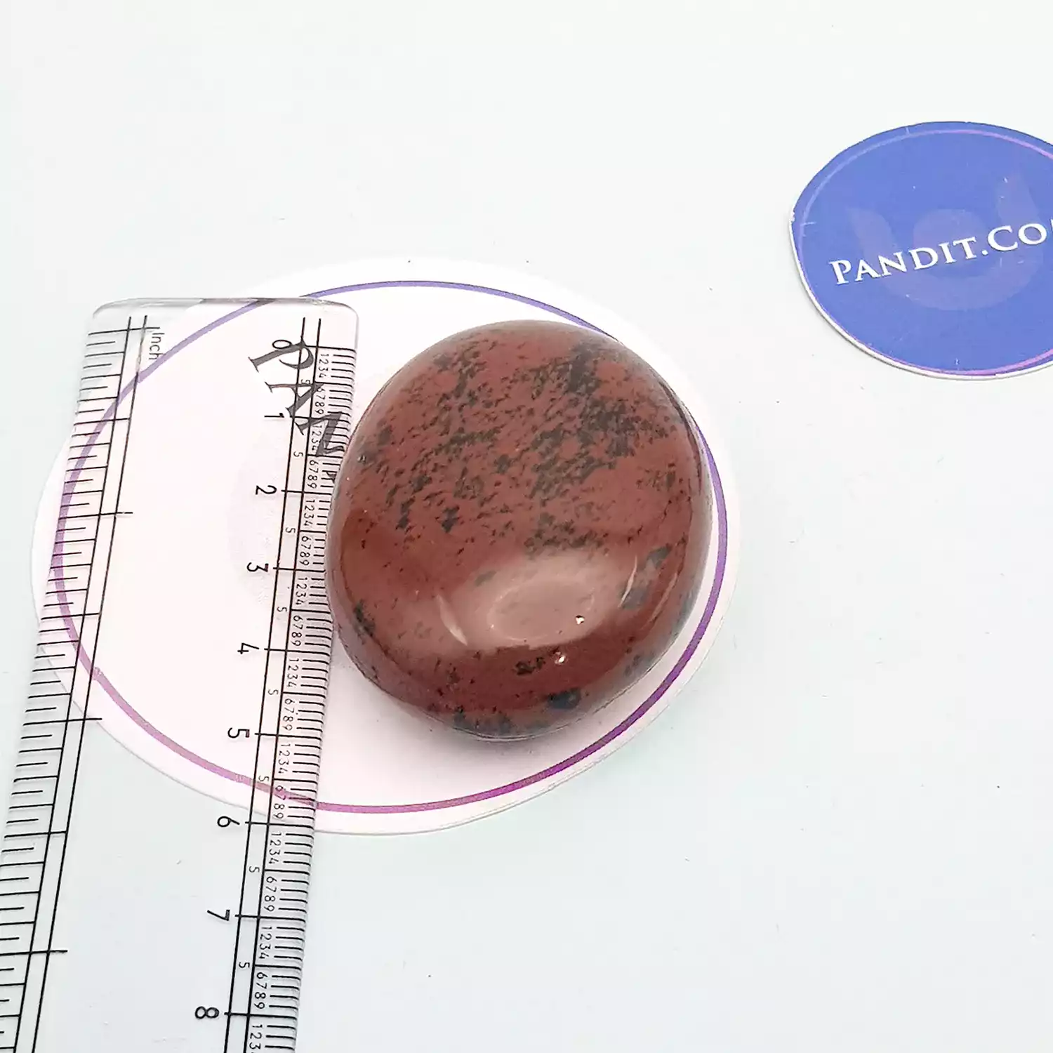 Mahogany Obsidian Healing Crystal Palm Stone - Image 5