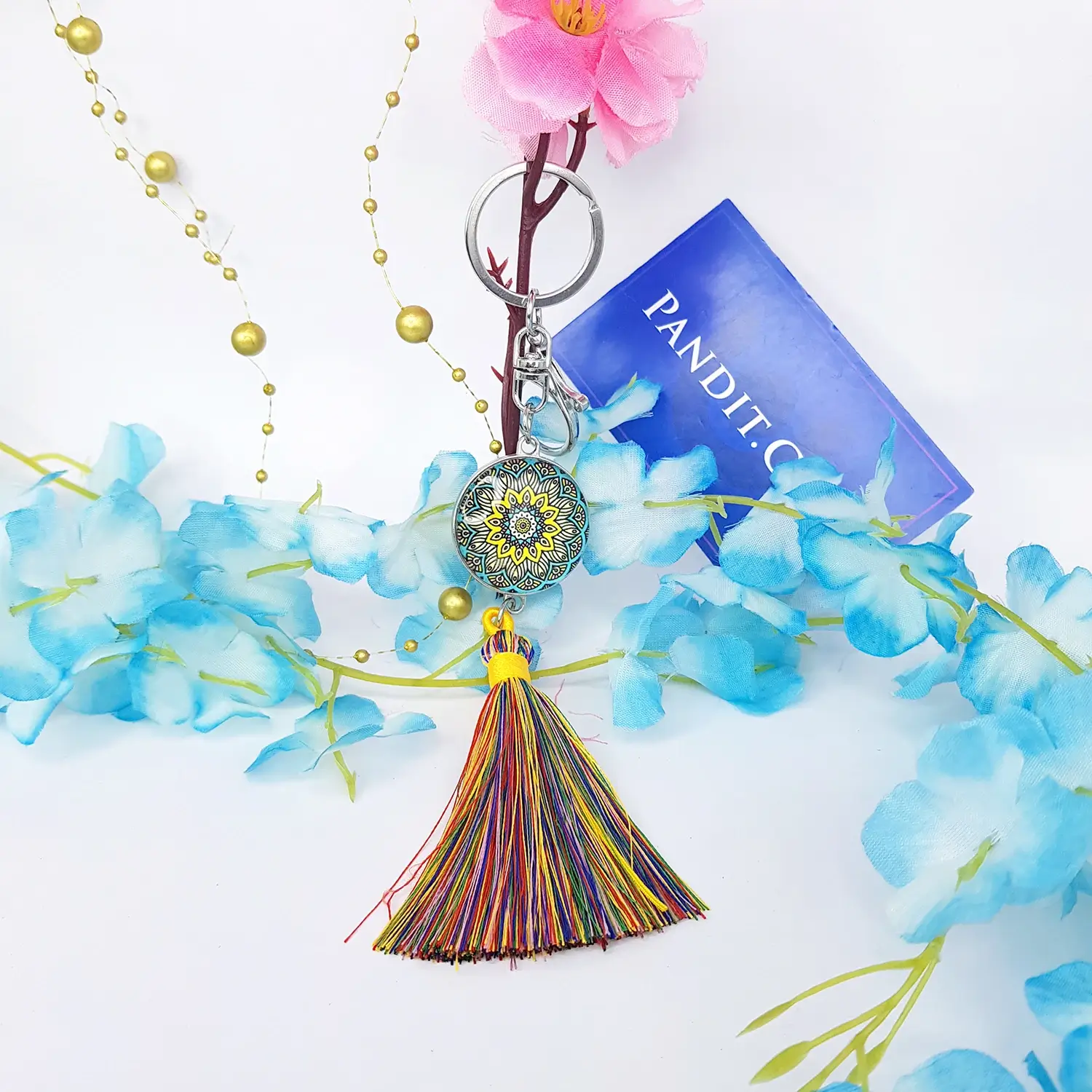Mandala Dot Art Keychain - Image 2