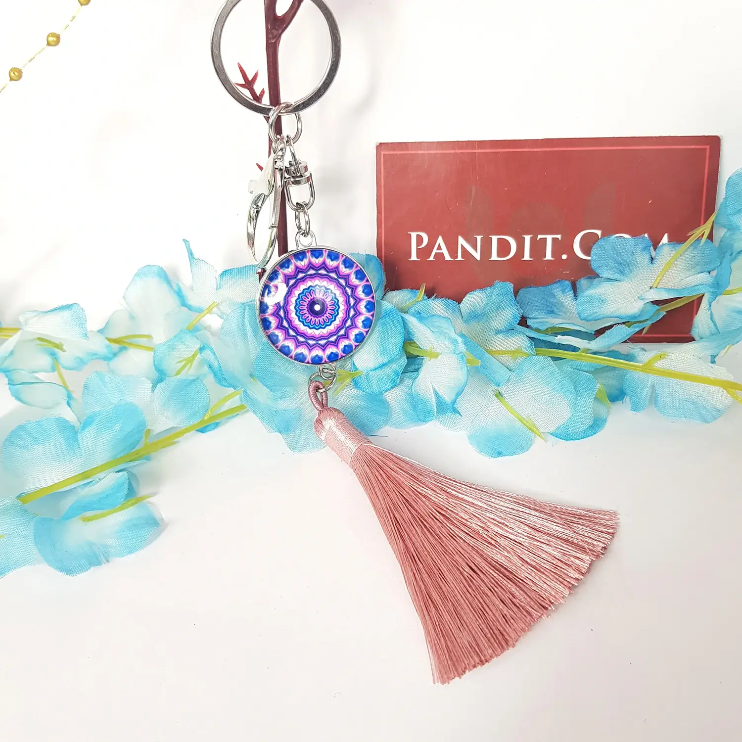 Mandala Dot Art Keychain - Image 3