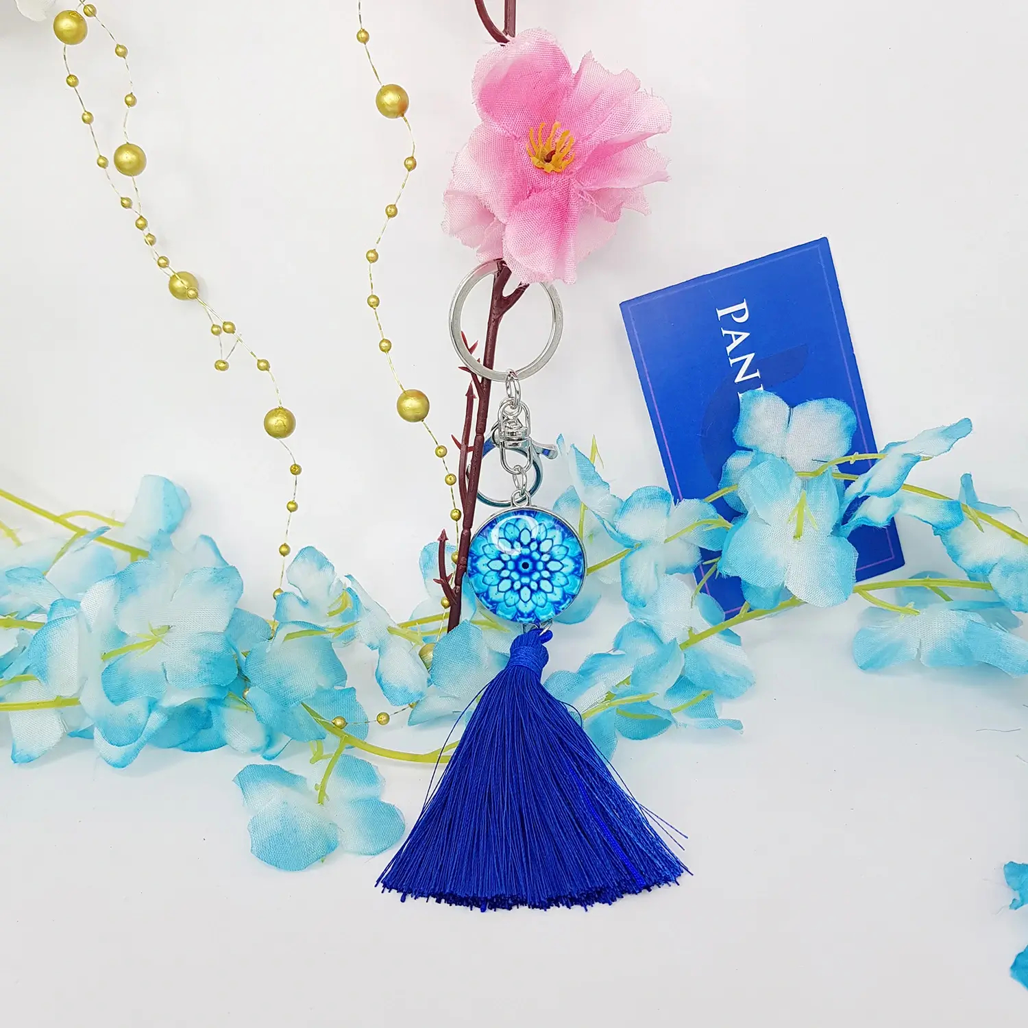 Mandala Dot Art Keychain - Image 4