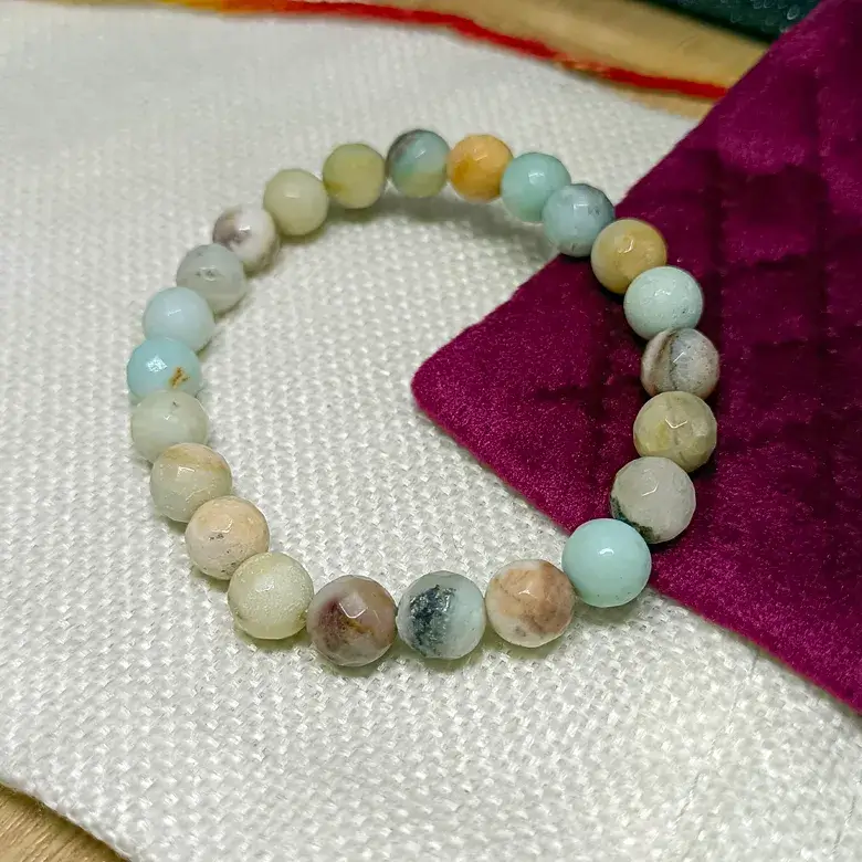 Max Amazonite Diamond Cut Bracelet - For Self-Realization - Image 4