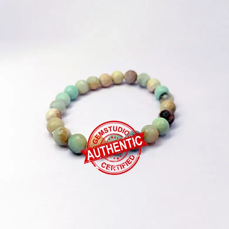 Max Amazonite Diamond Cut Bracelet - For Self-Realization - Image 7
