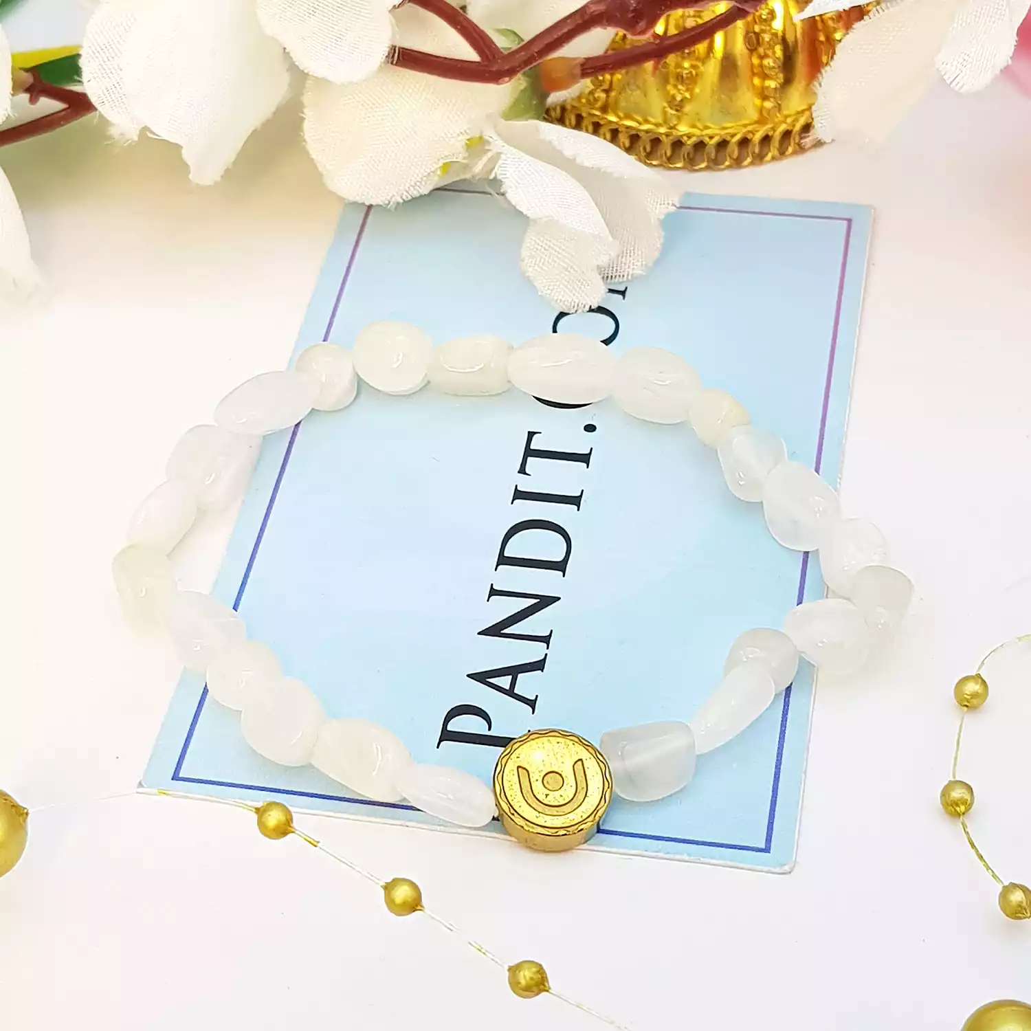 Moonstone Tumble Bracelet - For True Bliss & Mental Peace