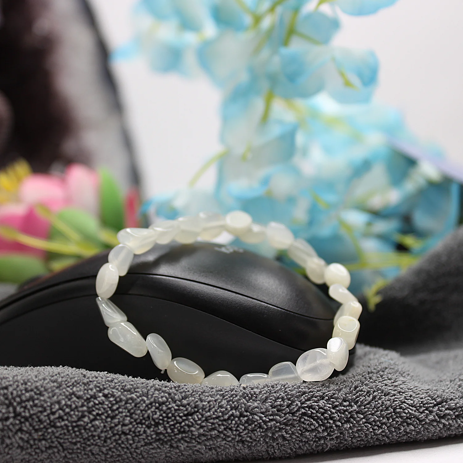 Moonstone Tumble Bracelet - For True Bliss & Mental Peace - Image 2