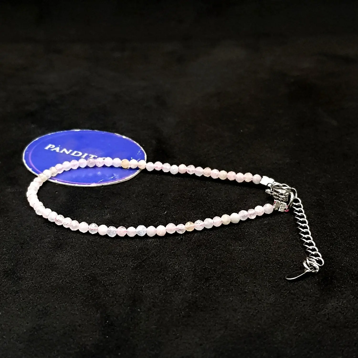 Morganite Adjustable Diamond Cut Bracelet - Image 2