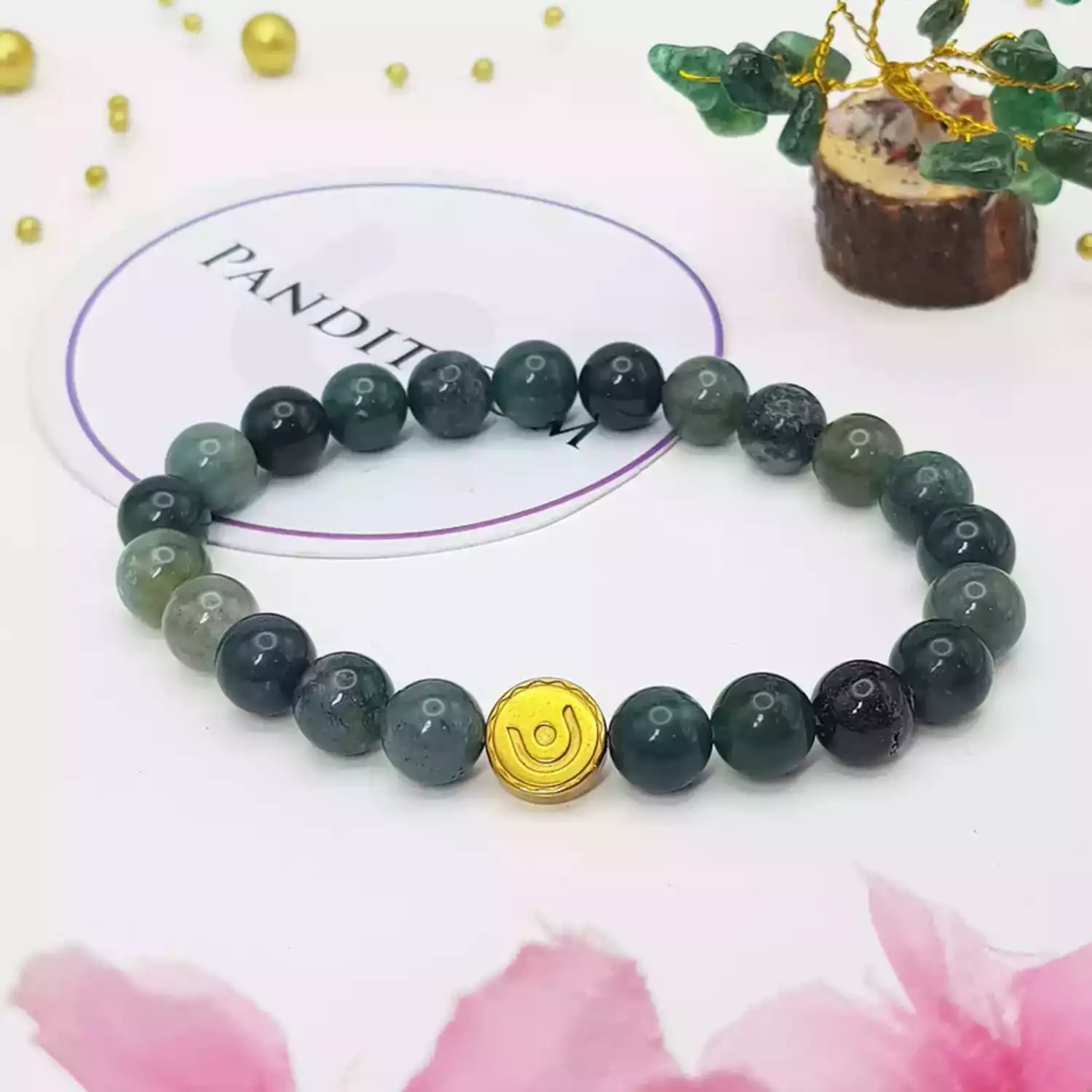 Moss Agate Bracelet - To Attract Wealth and Love - Image 2