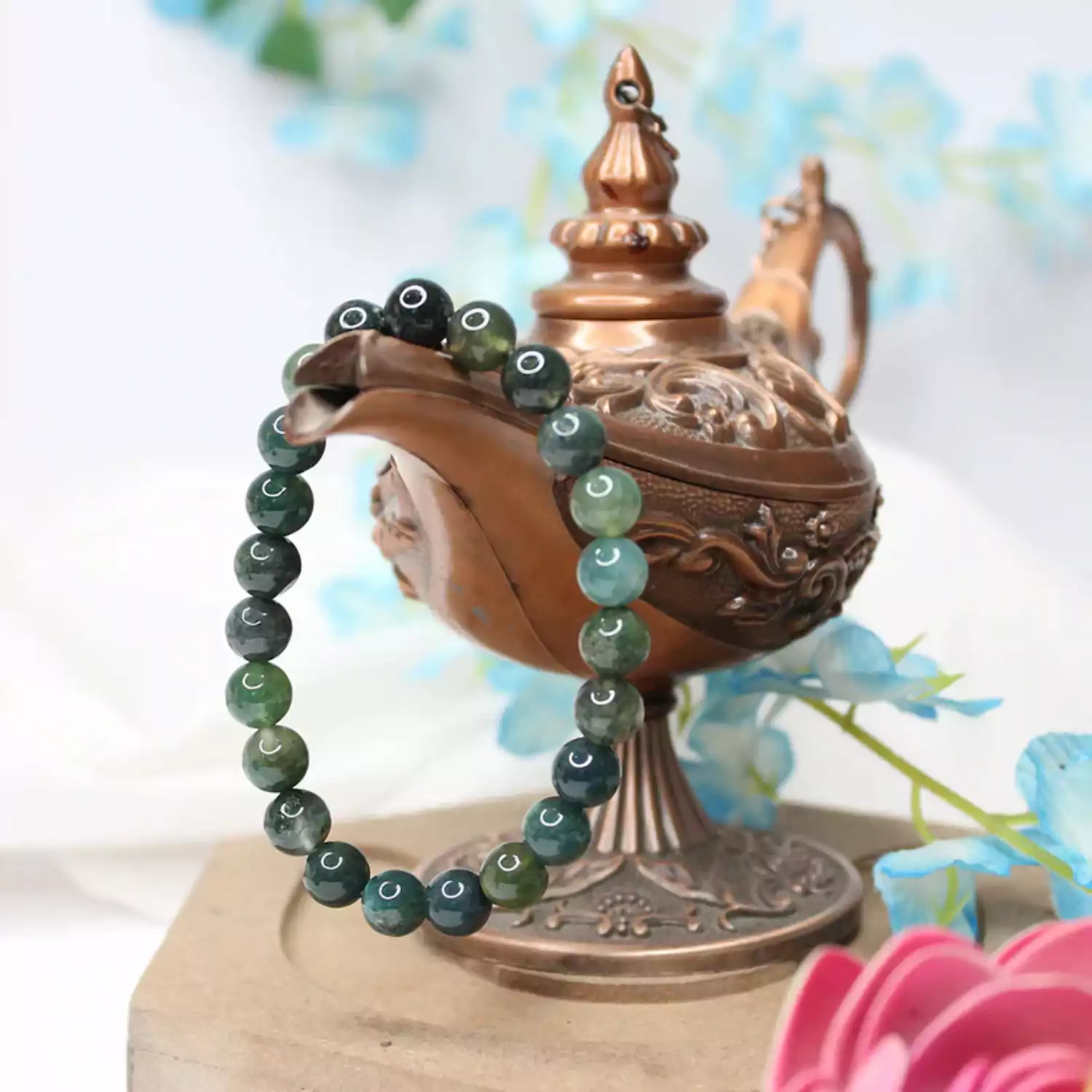 Moss Agate Bracelet - To Attract Wealth and Love - Image 4