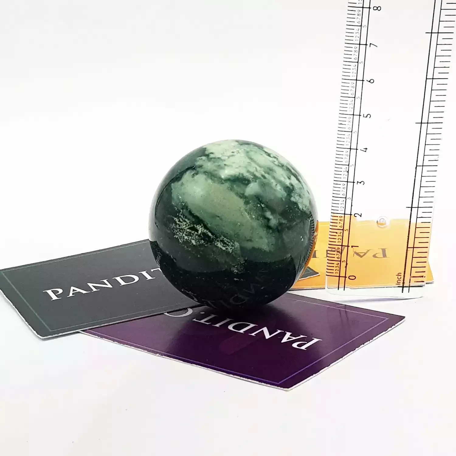 Moss Agate Crystal Ball - To Support Emotional Balance - Image 3