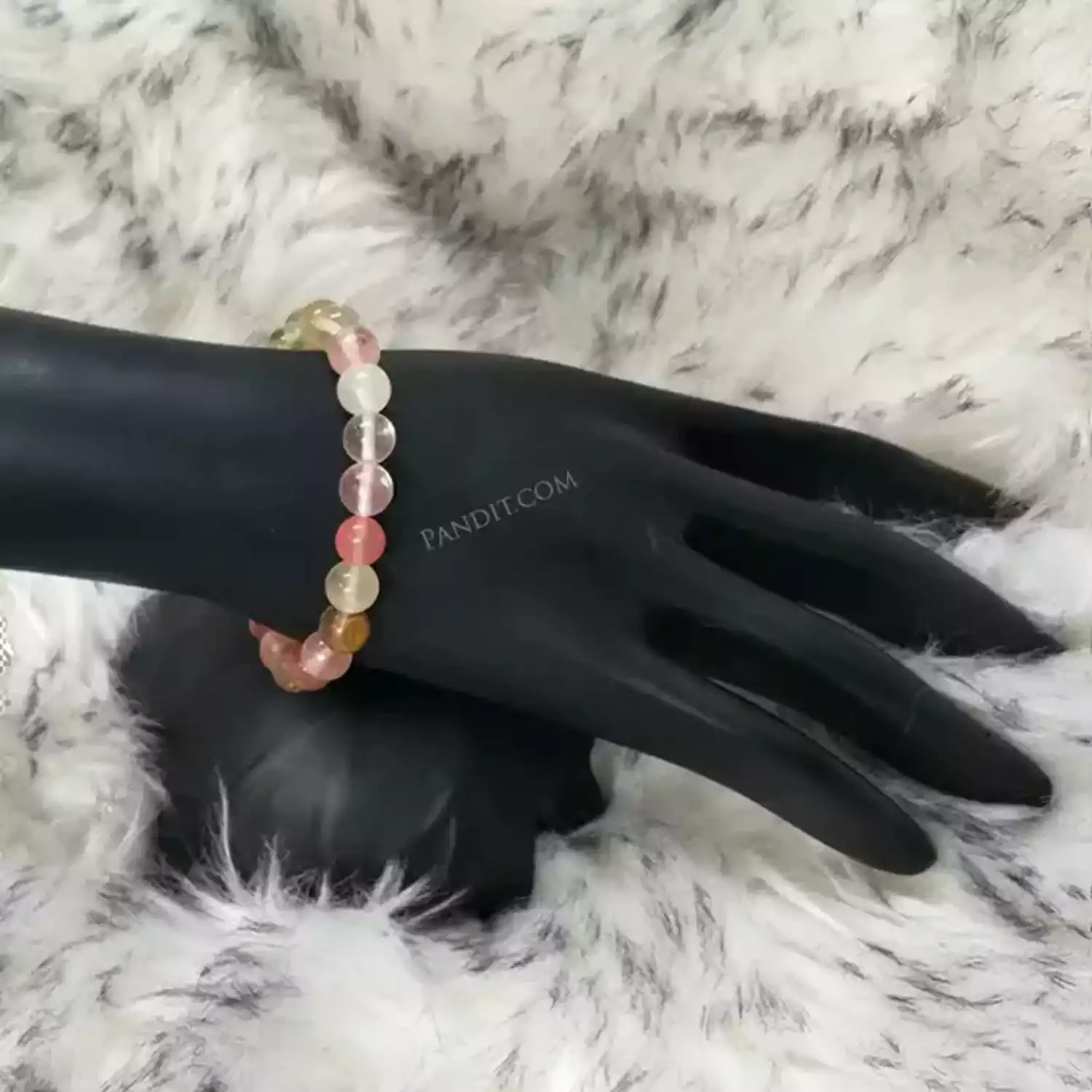 Multi Cherry Quartz Bracelet - To Gain Comforts & Luxuries - Image 3