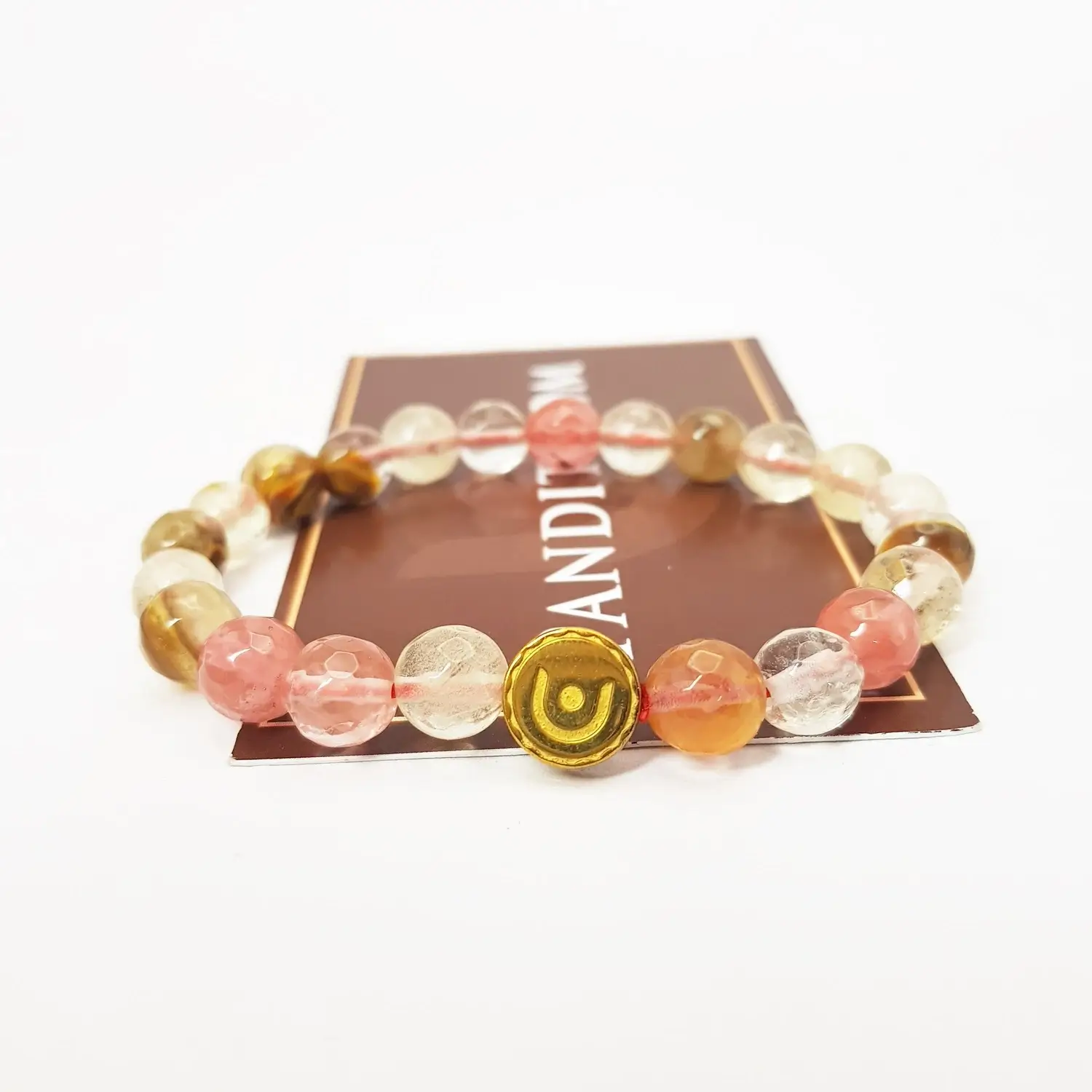 Multi Cherry Quartz Diamond Cut Bracelet - For Luxurious Life - Image 4